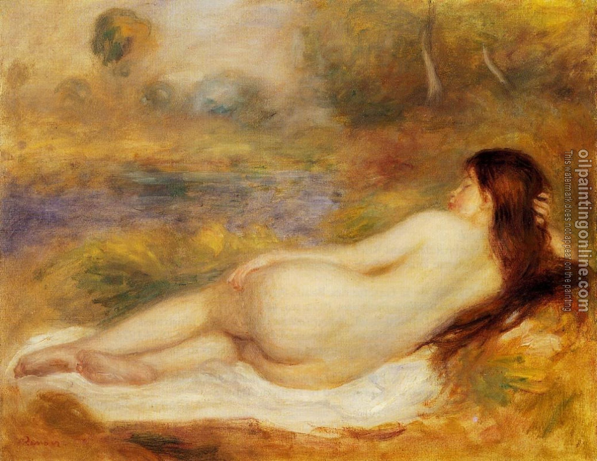 Renoir, Pierre Auguste - Nude Reclining on the Grass